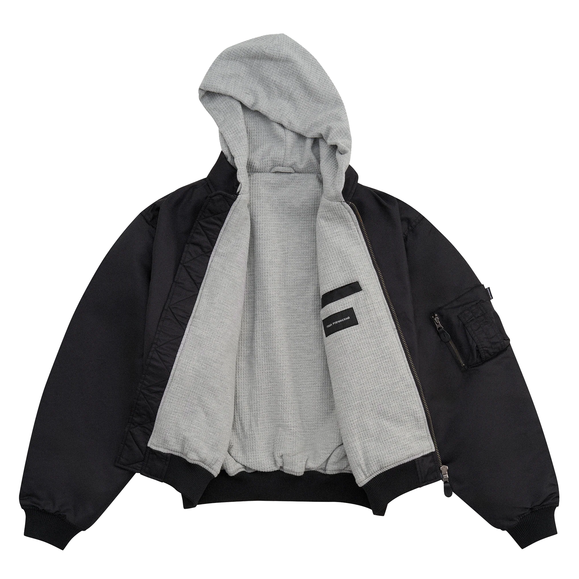 HOODED BOMBER JACKET - Image 5